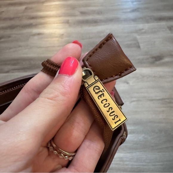 Ecosusi Leather Laptop Messenger Bag Briefcase Satchel Work Brown Bow - Picture 12 of 13